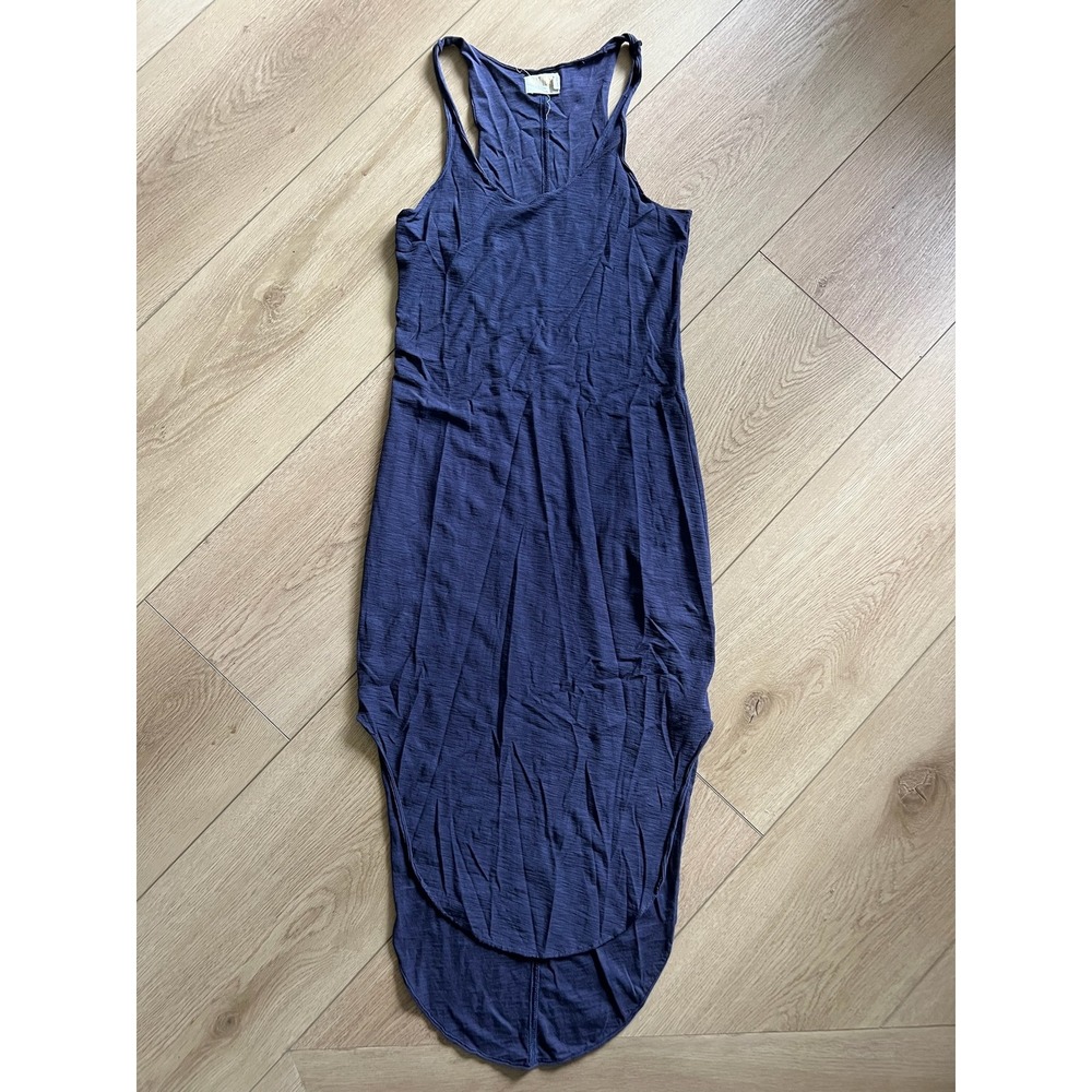 Nation LTD Navy Blue Racerback High Low Maxi Tank Dress Womens XS - Picture 1 of 5